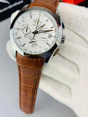 Luxury Chronograph Watch for Men | Business Edition - Brown Silver