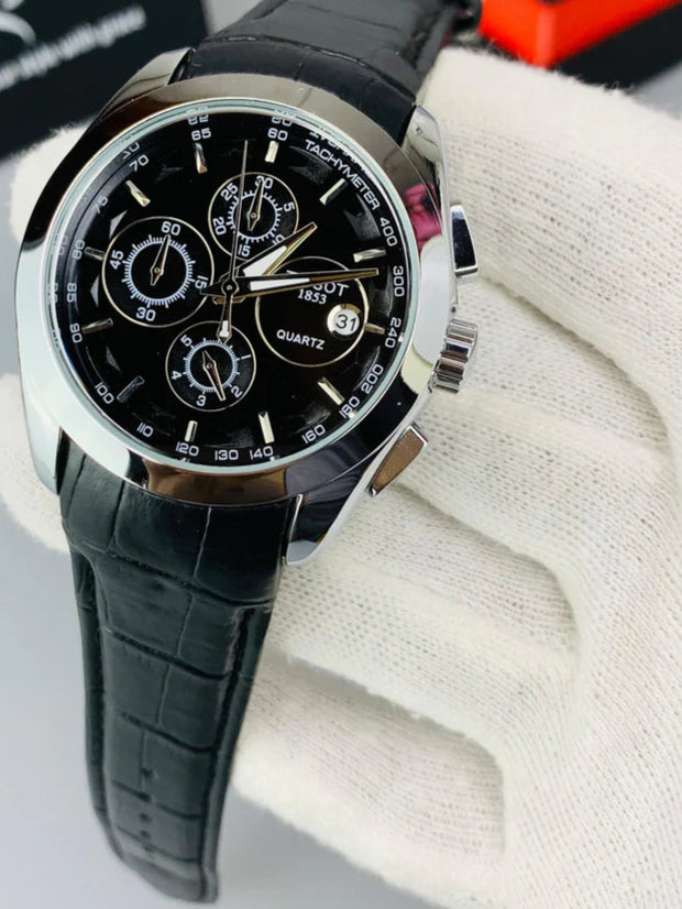 Luxury Chronograph Watch for Men | Business Edition - Black Silver