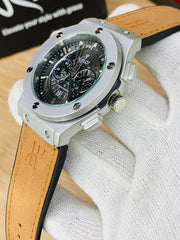 Hublott Skeleton Leather Straps - Premium Watch.