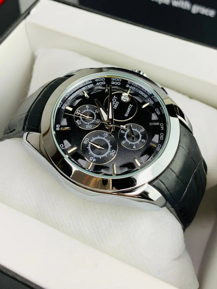 Luxury Chronograph Watch for Men | Business Edition - Black Silver